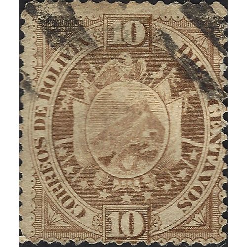 BOLIVIA, Coat of Arms, El Potos, brown 1894, 10c