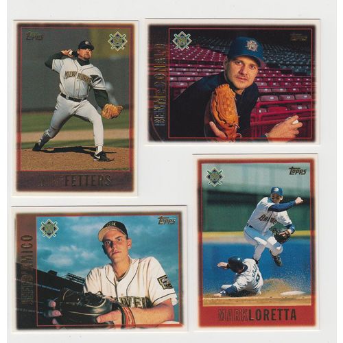 1997 Topps baseball Milwaukee Brewers team set- 17 cards- NM