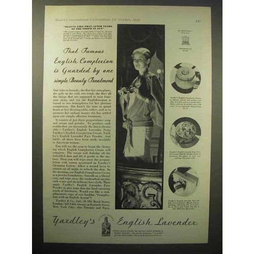 1930 Yardley's English Lavender Ad - English Complexion