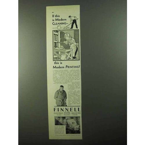 1931 Finnell Electric Floor Machine Ad, Modern Cleaning