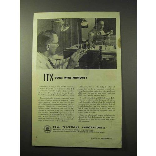1950 Bell Telephone Ad - It's Done With Mirrors