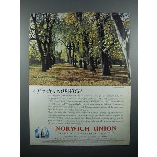 1958 Norwich Union Insurance Ad - A Fine City