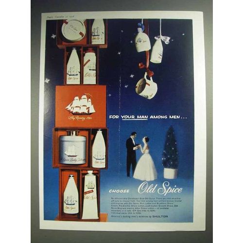 1958 Old Spice Toiletries Ad - For Your Man