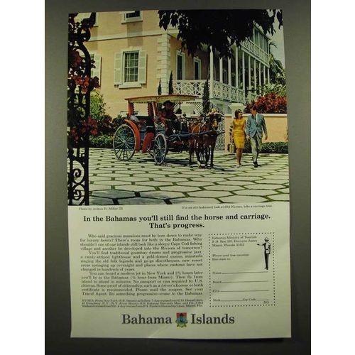 1967 Bahama Tourism Ad - You'll Still Find the Horse and Carriage