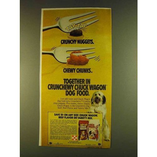 1980 Purina Chuck Wagon Dog Food Ad - Crunchy
