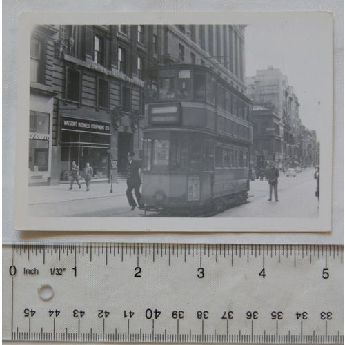 photo Tram Car 12 in Saint Vincent Street, Glasgow in 1960