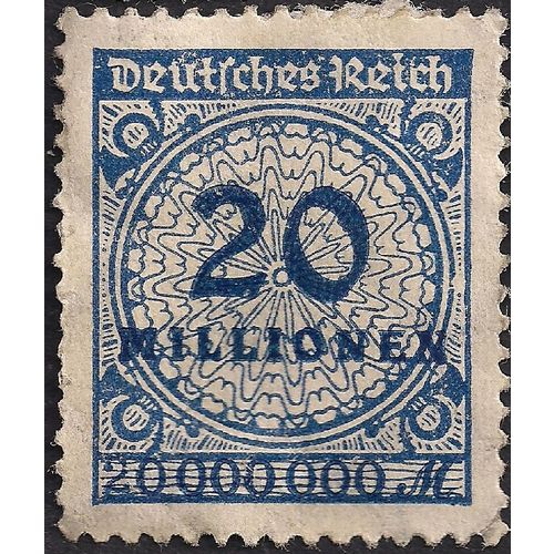 GERMANY, EMPIRE, Inflation, blue 1923, 20000000M