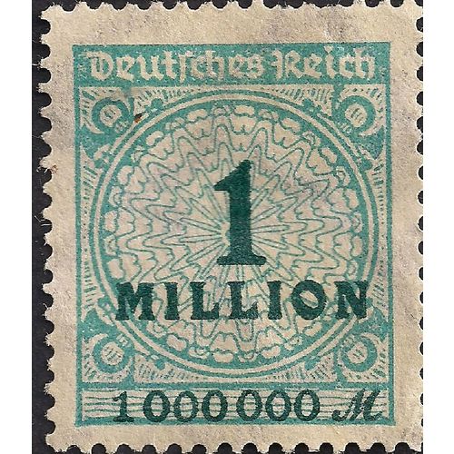 GERMANY, EMPIRE, Inflation, blue 1923, 1000000M, #2