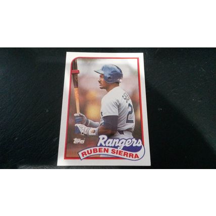 1989 Topps Card # 053 Ruben Sierra Excellent (5) Texas Rangers