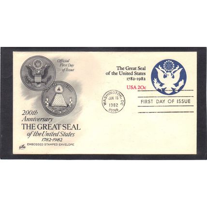 FDC Art Craft U602 20c Great Seal (Cachet-U/A) CV00109
