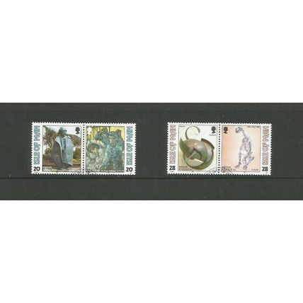 GB Isle Of Man 1993 Europa, Contemporary Art Fine Used Set Setenant Pair SG563/6