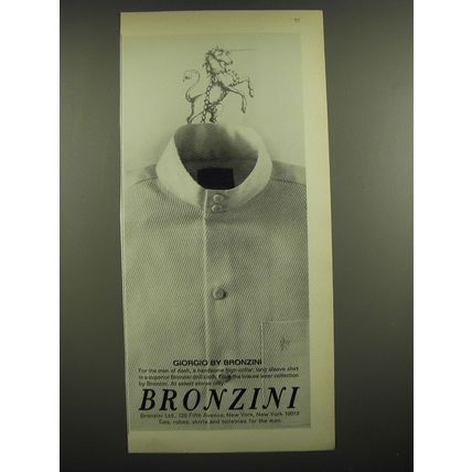 1968 Bronzini Shirt Advertisement - Giorgio by Bronzini