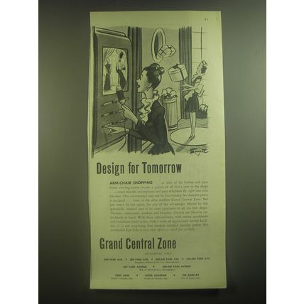 1945 Grand Central Zone Residential Area Ad - Arm-Chair Shopping