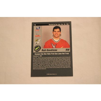Rob Gaudreau 1993 Classic Pro Hockey Prospects NO. 16