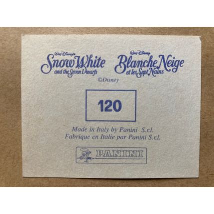 Snow White and the Seven Dwarfs Sticker # 120 (A) unused 1994 Panini Disney