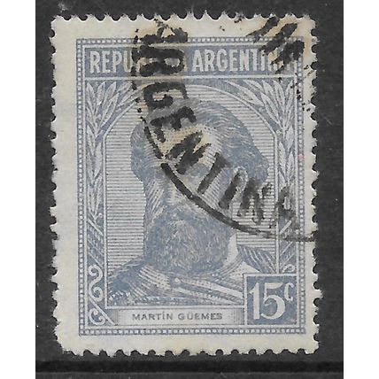 ARGENTINA REP 1935 PORTRAITS 15c GREY MARTIN GUERNES SG 708 FINE USED