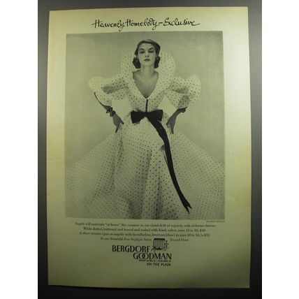 1951 Bergdorf Goodman Dress Ad - photo by Richard Avedon - Heavenly homebody