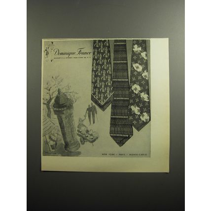 1951 Dominique France Ties Advertisement