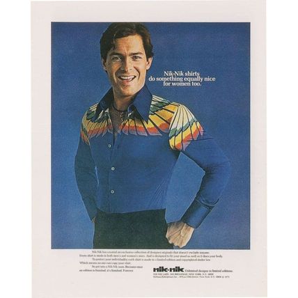 Nik Nak 1970s Mens Fashion Limited Loud Shirts Advertising Postcards