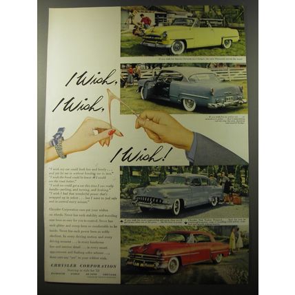 1953 Chrysler Corporation Ad - I wish, I wish, I wish
