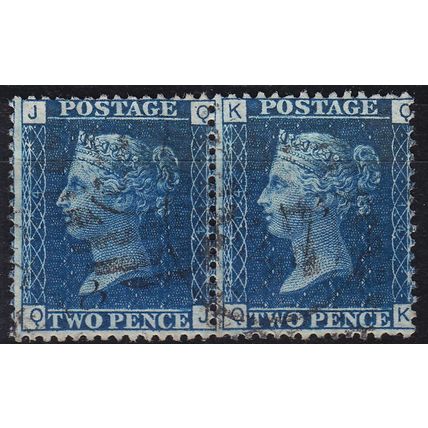 ENGLAND GREAT BRITAIN [1858] MiNr 0017 Pl 14 ( O/used ) [05] 2er