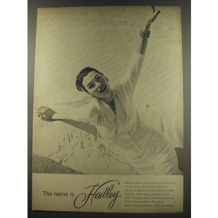1956 Hadley Advertisement - Cashmere Sweaters