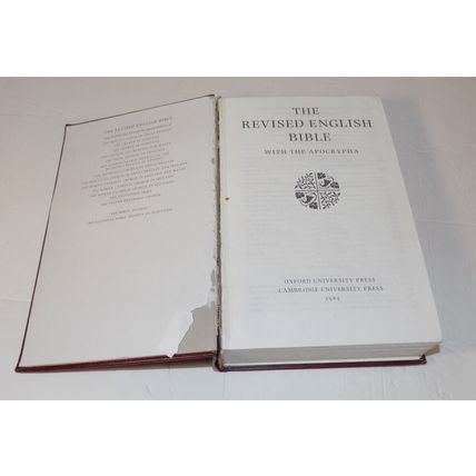 The Revised English Bible with Apocrypha 1989 Oxford Cambridge University
