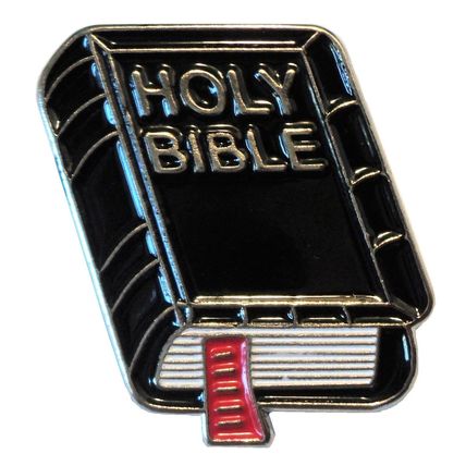 Holy Bible Christianity/ Judaism Devine Inspiration Book 25mm Metal Enamel Badge