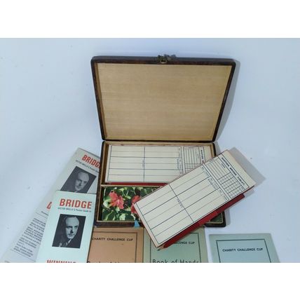 60's book of hands victor mollo's pocket guide bridge folk art case box auction