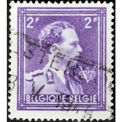 STAMP Belgium SG1085 1945 2Fr King Leopold III Victory Used