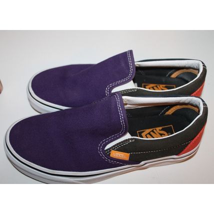 Vans Womens Shoes Size 6 Mens 4.5 Classic Slip On Shoes Purple White w Box