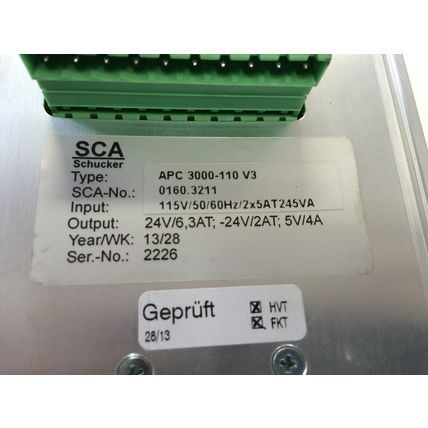 SCA APC 3000-110 V3,SCHUCKER 0160.3211,3000-110 V3,110V,Sc