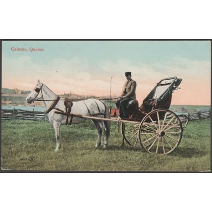 Caleche, Quebec, c.1910 - Charlton Postcard