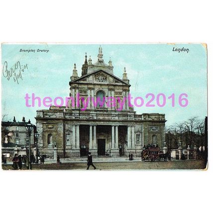 Brompton Oratory, London, England, 1904, Postcard
