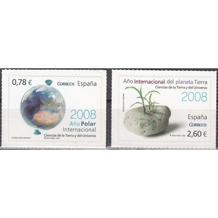 España 2008 Michel 4292 - 4293 Neuf ** Cote (2008) 6.80 € Année polaire et terre