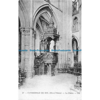 R091348 Cathedrale de Dol. Ille et Vilaine. La Chaire. ND. Levy et Neurdein Reun