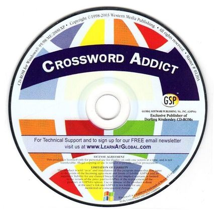 Crossword Addict (PC-CD, 2003) for Windows 95/98/Me/2000/XP - NEW CD in SLEEVE