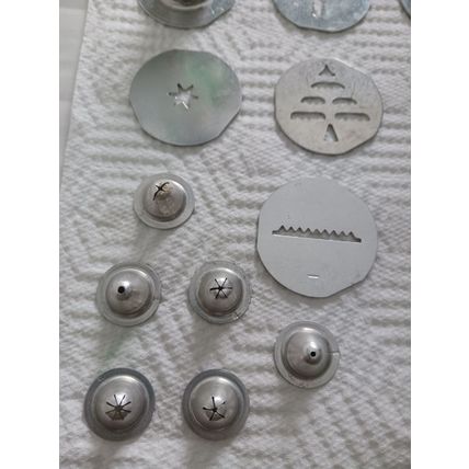 Cooky Press And Cake Decorator 19 Piece Aluminum Set - Sears - Vintage