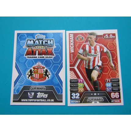 288. Connor Wickham - Sunderland - Match Attax 2013/14 Football Card EF1