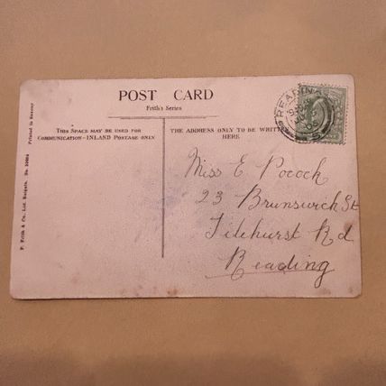 1905 SONNING BRIDGE - VINTAGE BERKSHIRE POSTCARD FRITH STAMP DATED GC