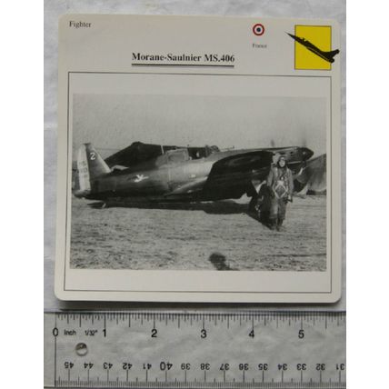 Morane Saulnier MS.406 - France - Fighter - Collectors Club Card