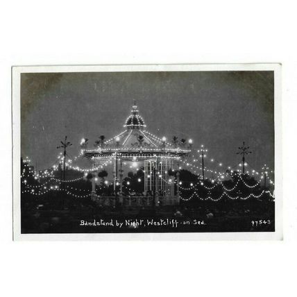 Bandstand By Night, Westcliff On Sea, RP Postcard.