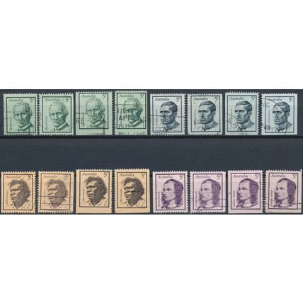 Famous Australians: All Perf Varieties - Australia 1968 - FH - SG 432/5