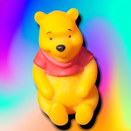 Vintage Winnie the Pooh Baby Squeaker Toy 4" The First Years Disney 1995