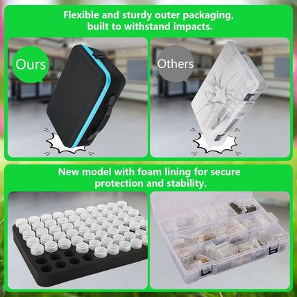 140 Slots Seed Organizer Storage Box with 20PCS Seed Envelopes, Premium Seed Con