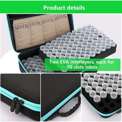 140 Slots Seed Organizer Storage Box with 20PCS Seed Envelopes, Premium Seed Con