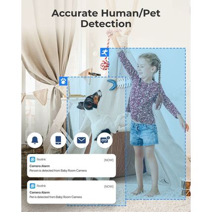 REOLINK 2K Indoor Security Camera E1, Plug-In 2.4G Wireless Wifi for Baby/Pet Mo