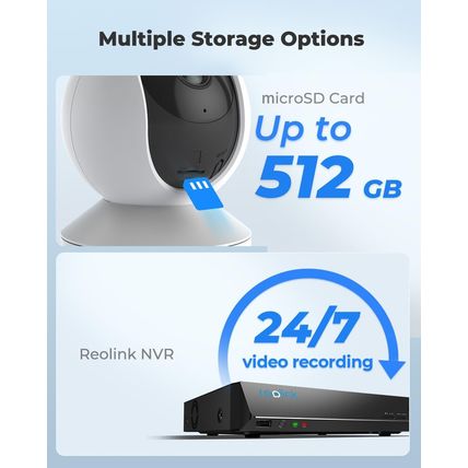 REOLINK 2K Indoor Security Camera E1, Plug-In 2.4G Wireless Wifi for Baby/Pet Mo