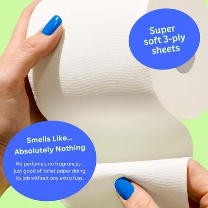 Who Gives a Crap 100% Bamboo Toilet Paper, 24 Rolls, 3 Ply, 330 Sheets, Long, St