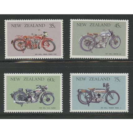 New Zealand 846-849, 1986 Motorcycles, VF, MNH (NZ112)